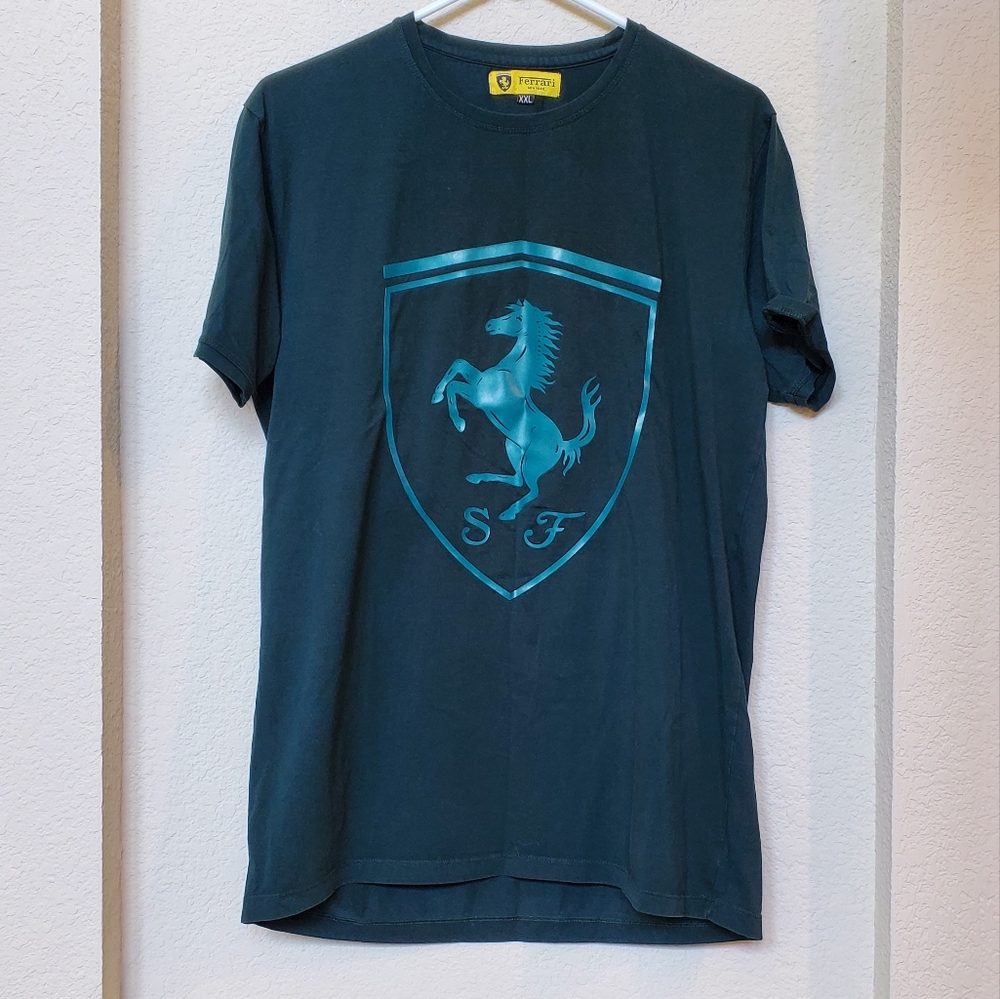 Ferrari Deep Green Graphic T-Shirt.  Size XXL
